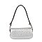 Embossed Monogram Printed Flap Shoulder Bag