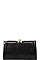 CROCO STRUCTURED EVENING PARTY CLUTCH WITH CHAIN