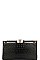 CROCO STRUCTURED EVENING PARTY CLUTCH WITH CHAIN