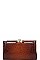 CROCO STRUCTURED EVENING PARTY CLUTCH WITH CHAIN