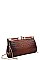 CROCO STRUCTURED EVENING PARTY CLUTCH WITH CHAIN