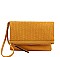 Trendy Perforated Fold-over Flap 3-Way Clutch Cross Body JY-LMS094