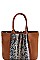 MULTI TONE PHYTON FRONT SATCHEL BAG