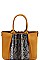 MULTI TONE PHYTON FRONT SATCHEL BAG