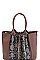 MULTI TONE PHYTON FRONT SATCHEL BAG
