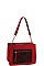 PYTHON PATCH TWO TONE SHOULDER BAG