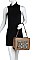 PYTHON PATCH TWO TONE SHOULDER BAG