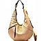 Quilt Accent Zipper Front Pocket Hobo SET MH-LMS0621W