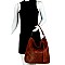 Diagonal Zipper Tassel Accent Hobo Wallet SET MH-LMS0811W