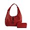 Tassel Zipper 2-in-1 Shoulder Bag Hobo