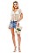 DESERT CACTUS AND SUN PRINT STRAW POUCH CROSSBODY BAG
