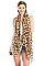 MULTI-COLOR LEOPARD PRINT OBLONG SCARF