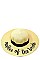 MOTHER OF THE BRIDE EMBROIDERED FLOPPY SUN HAT