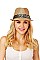 STYLISH SUMMER STRAW ANIMAL PRINT BAND FEDORA HAT