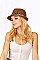 STYLISH SUMMER STRAW ANIMAL PRINT BAND FEDORA HAT