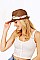 STYLISH SUMMER STRAW TROPICAL LEAVES PRINT BAND FEODRA