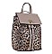 FASHION SMOOTH LEOPARD PRINT DRAWSTRING BACKPACK