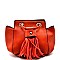 Tassel Accent Mini Drawstring Small Cross Body