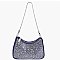 Rhinestone Covered Nylon Shoulder Bag