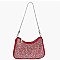 Rhinestone Covered Nylon Shoulder Bag