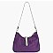 Rhinestone Buckle Flap Nylon Shoulder Bag Hobo