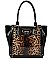 LONDON PATENT LEOPARD PRINT SHOULDER BAG