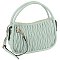 Puffy Chevron Quilted Tote Crossbody Bag