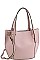 3IN1 DESIGNER STYLISH SMOOTH PU LEATHER ELEGANCE TOTE WITH LONG STRAP  JYLQ-132-1W