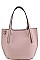 3IN1 DESIGNER STYLISH SMOOTH PU LEATHER ELEGANCE TOTE WITH LONG STRAP  JYLQ-132-1W