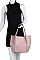 3IN1 DESIGNER STYLISH SMOOTH PU LEATHER ELEGANCE TOTE WITH LONG STRAP  JYLQ-132-1W