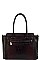 TWO TONE CROCO PATTERN SATCHEL