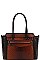 TWO TONE CROCO PATTERN SATCHEL
