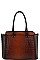 TWO TONE CROCO PATTERN SATCHEL