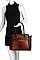 TWO TONE CROCO PATTERN SATCHEL