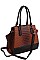 CROC SATCHEL WITH MATCHING WALLET