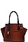 CROC SATCHEL WITH MATCHING WALLET