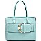 [S]LQ063-LP Belt Accent 2 in 1 Satchel Clutch SET