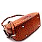 STUDDED OSTRICH PRINT TASSEL HOBO WALLET SET