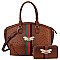 Ostrich Croc Queen Bee Stripe 2-in-1 Satchel - Tote