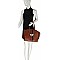 Ostrich Croc Queen Bee Stripe 2-in-1 Satchel - Tote