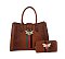 2-in-1 Ostrich Croc Queen Bee Stripe Satchel / Wallet Set WHOLESALE