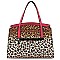 Flower Design Leopard Hummingbird 2-in-1 Satchel Set