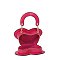 Croc Heart Top Handle Satchel