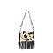 Envelope Flap Fringe Crossbody Bag