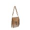 Envelope Flap Fringe Crossbody Bag