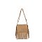 Envelope Flap Fringe Crossbody Bag