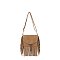 Envelope Flap Fringe Crossbody Bag