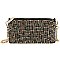 Allover Rhinestone Clutch Crossbody Bag