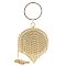 Rhinestone Fringe Round Clutch