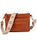 Multi Zip Pocket Guitar Strap Crossbody Bag